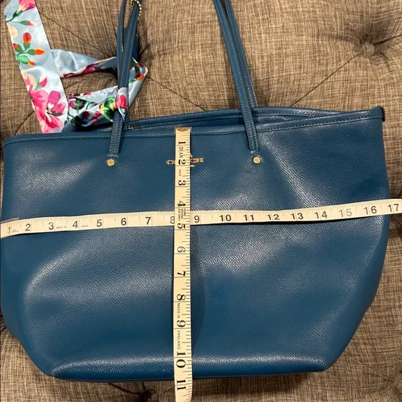 Coach Taxi Teal Leather Tote Bag - Picture 17 of 17